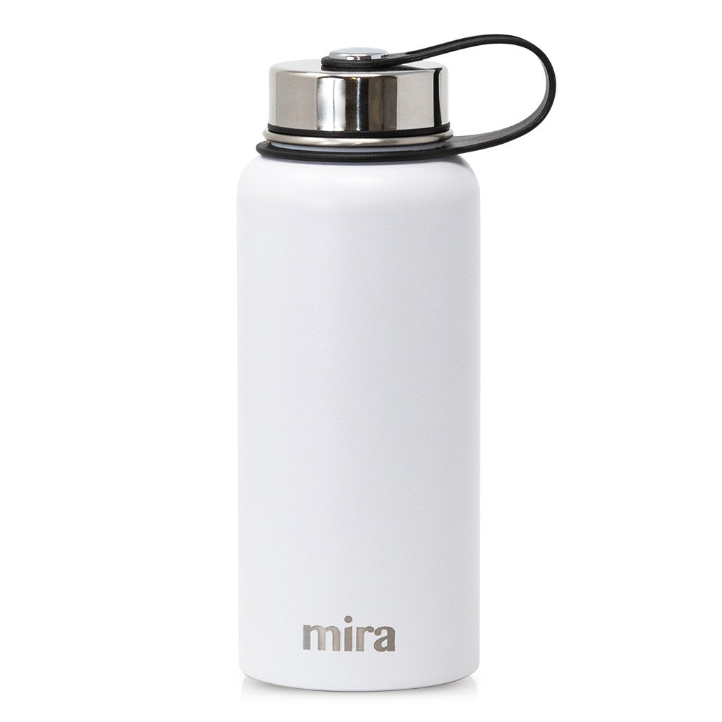 32 oz Stainless Steel Water Bottle - White