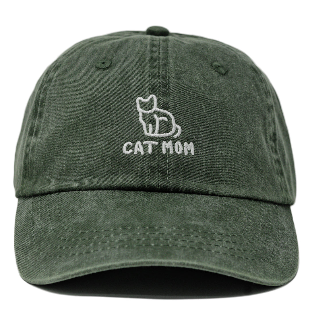 Cat Mom Baseball Cap Women's Cat Mom Hat Unstructured 