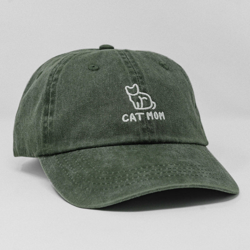 Cat Mom Embroidered Dad Hat