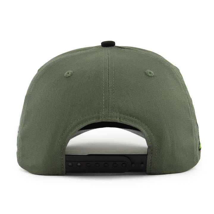 olive green snapback hat