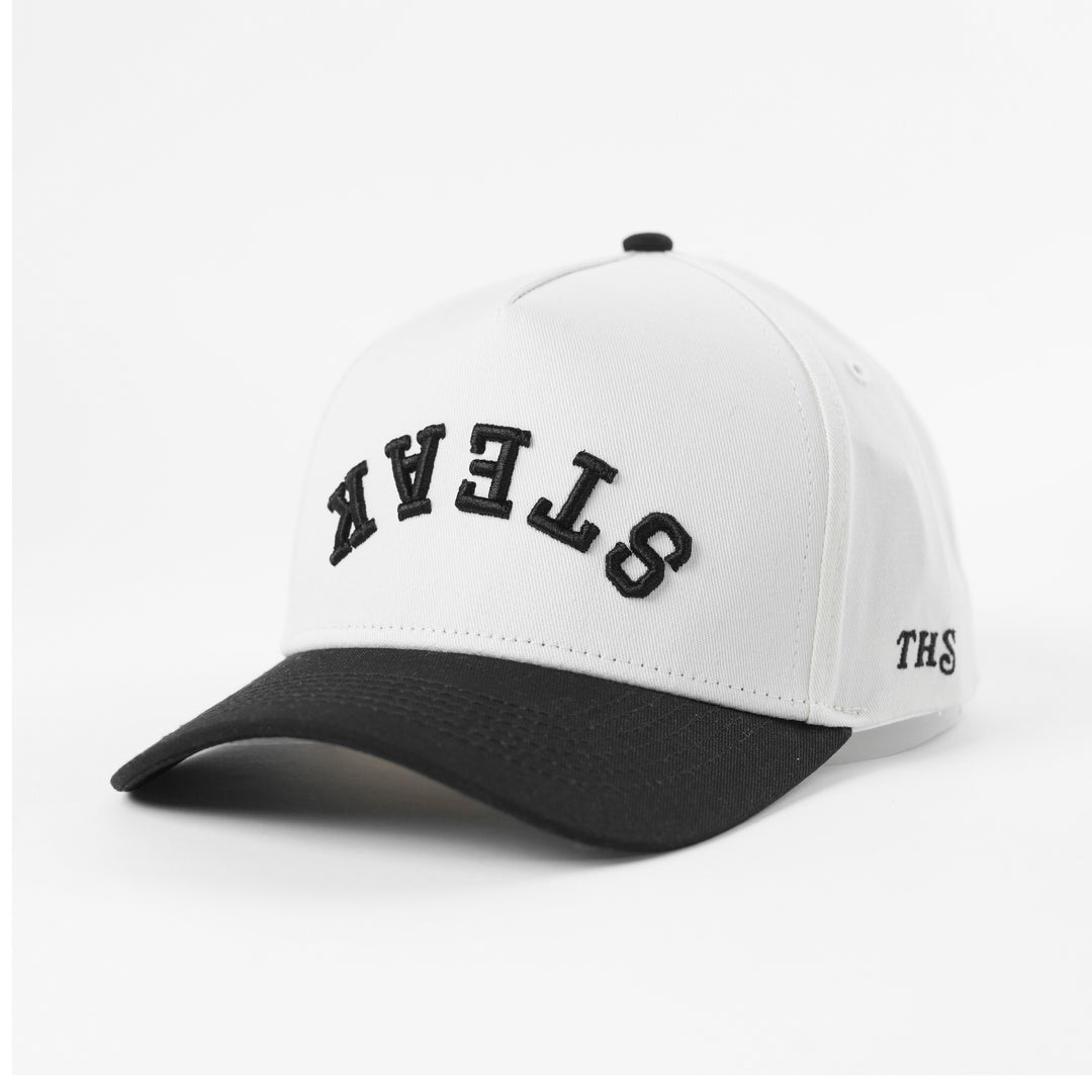 steak upside down a-frame snapback hat