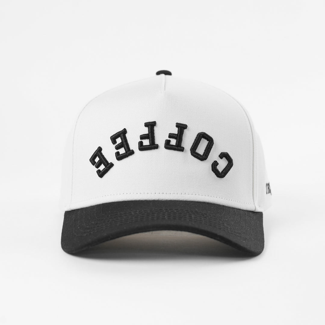coffee upside down a-frame snapback hat