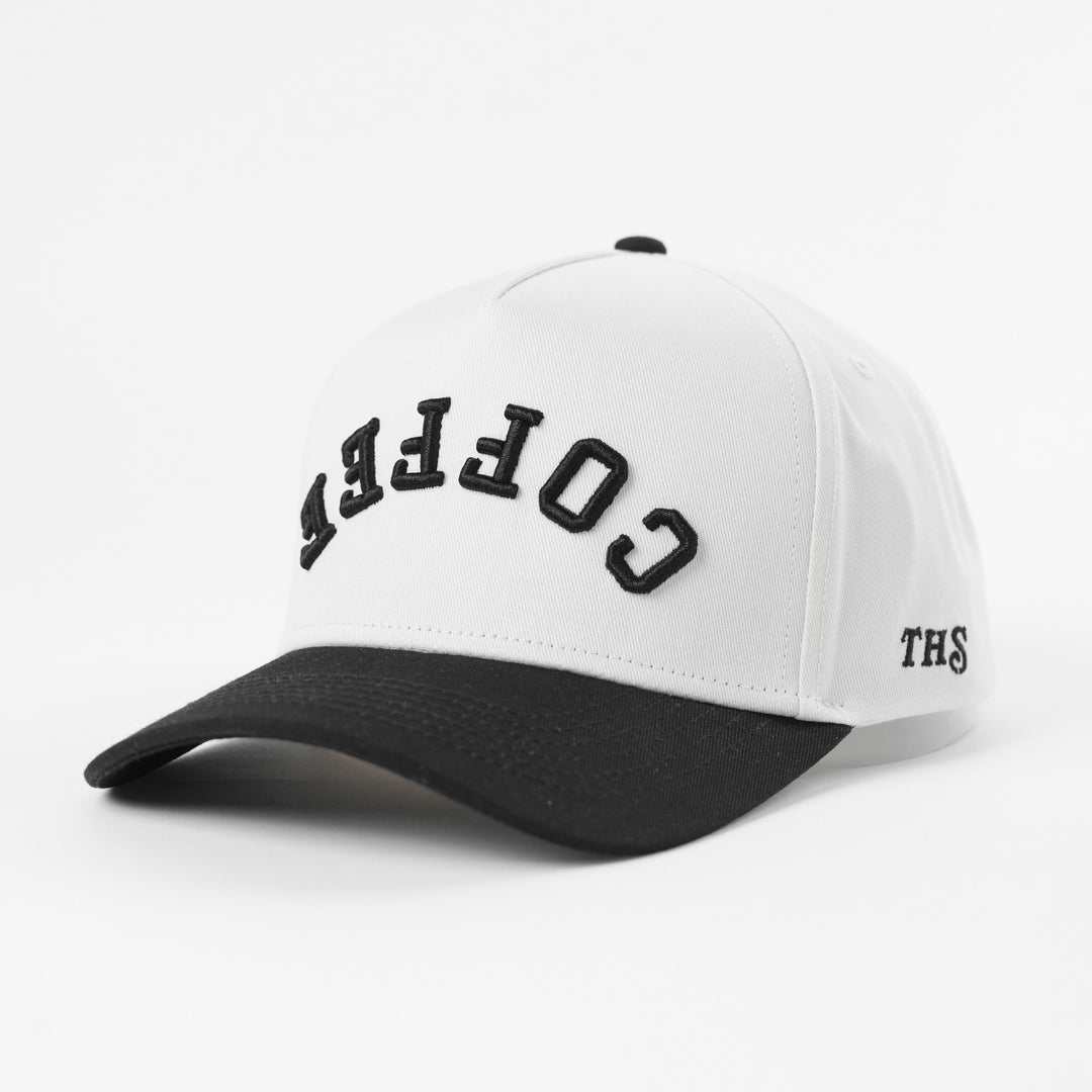 coffee upside down a-frame snapback hat