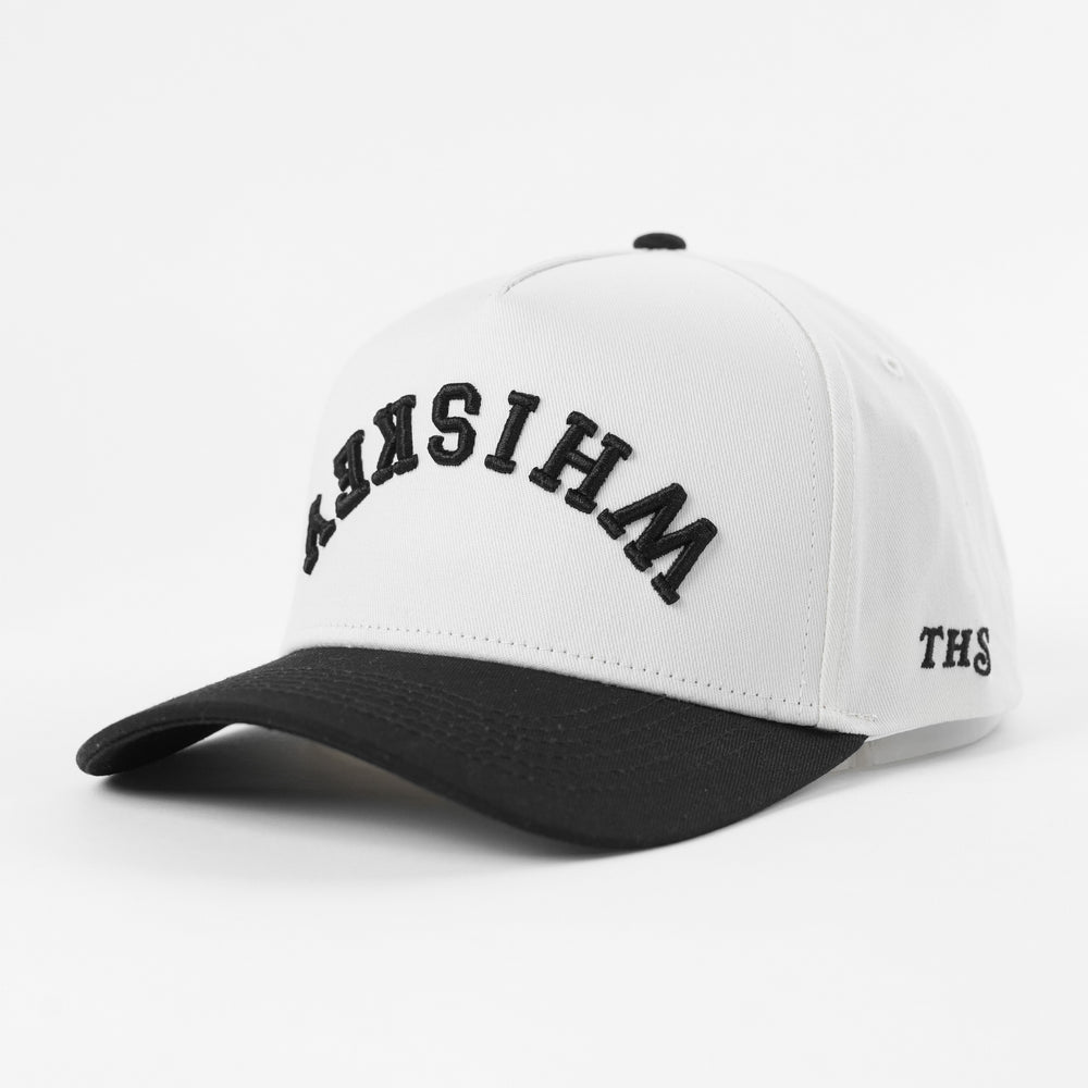 whiskey upside down a-frame snapback hat