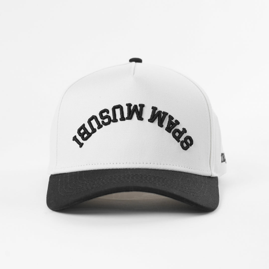 spam musubi upside down a-frame snapback hat