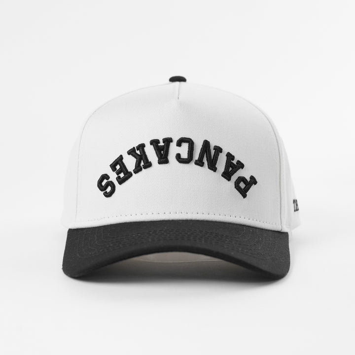 pancakes upside down a-frame snapback hat