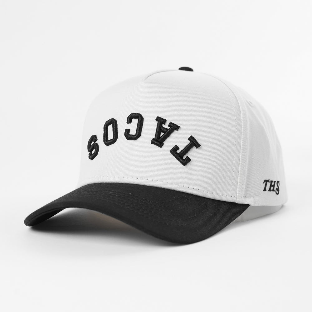 tacos upside down a-frame snapback hat