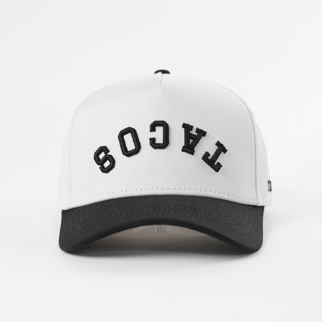 tacos upside down a-frame snapback hat