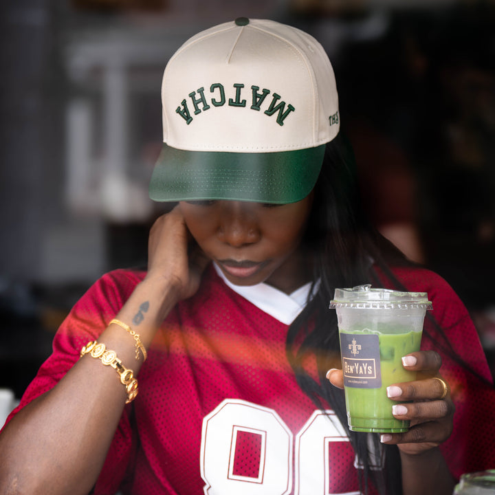 matcha upside down snapback hat