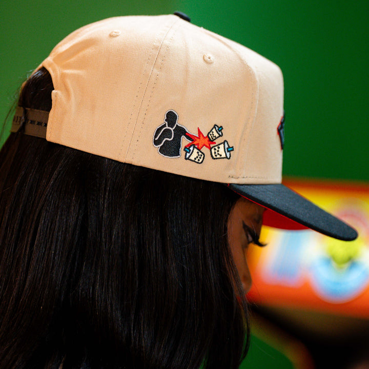 Khai Wu x The Hungry Sloth collaboration boba upside down hat