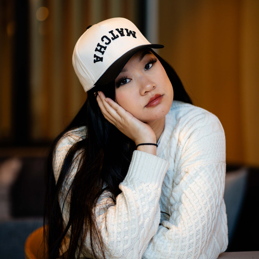 matcha upside down snapback hat