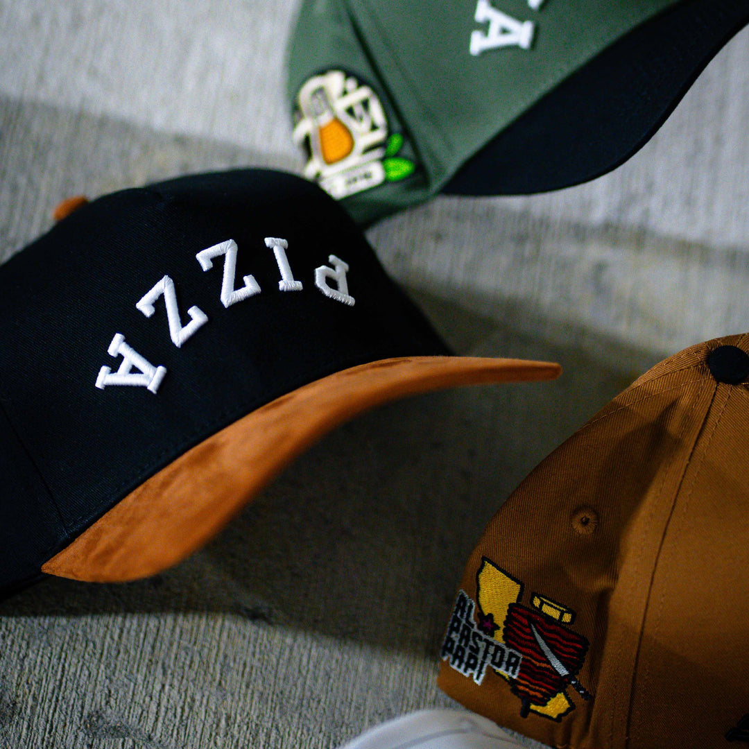 upside down pizza snapback cap