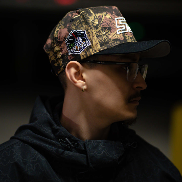 san jose, california camo snapback hat