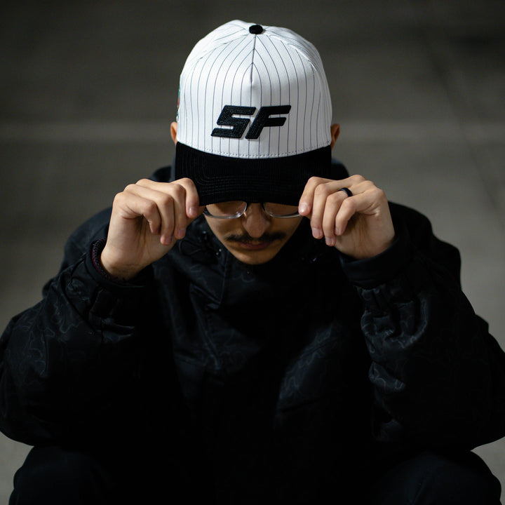 sf san francisco origins pinstripe snapback hat