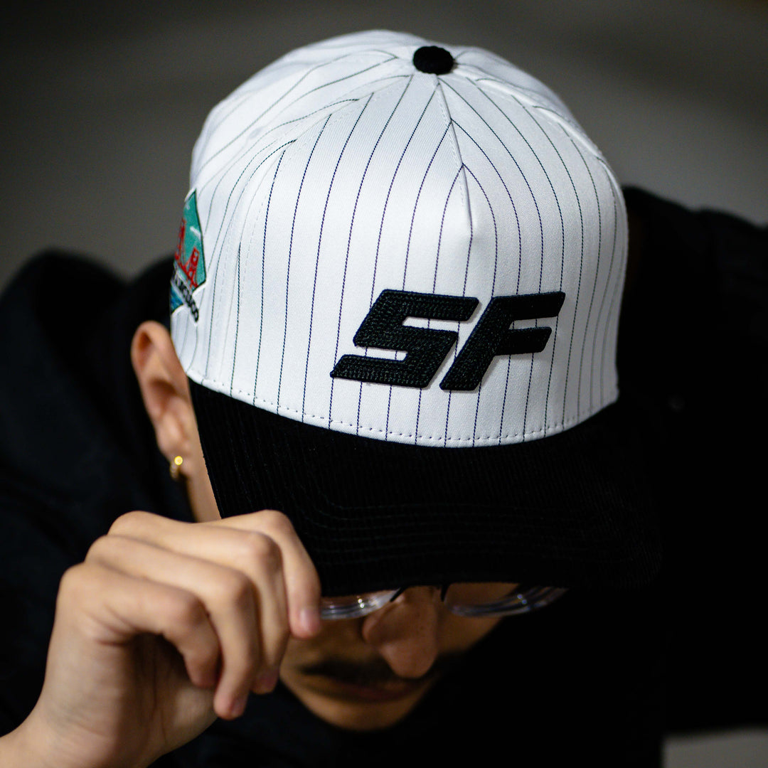 sf san francisco, ca pinstripe snapback hat