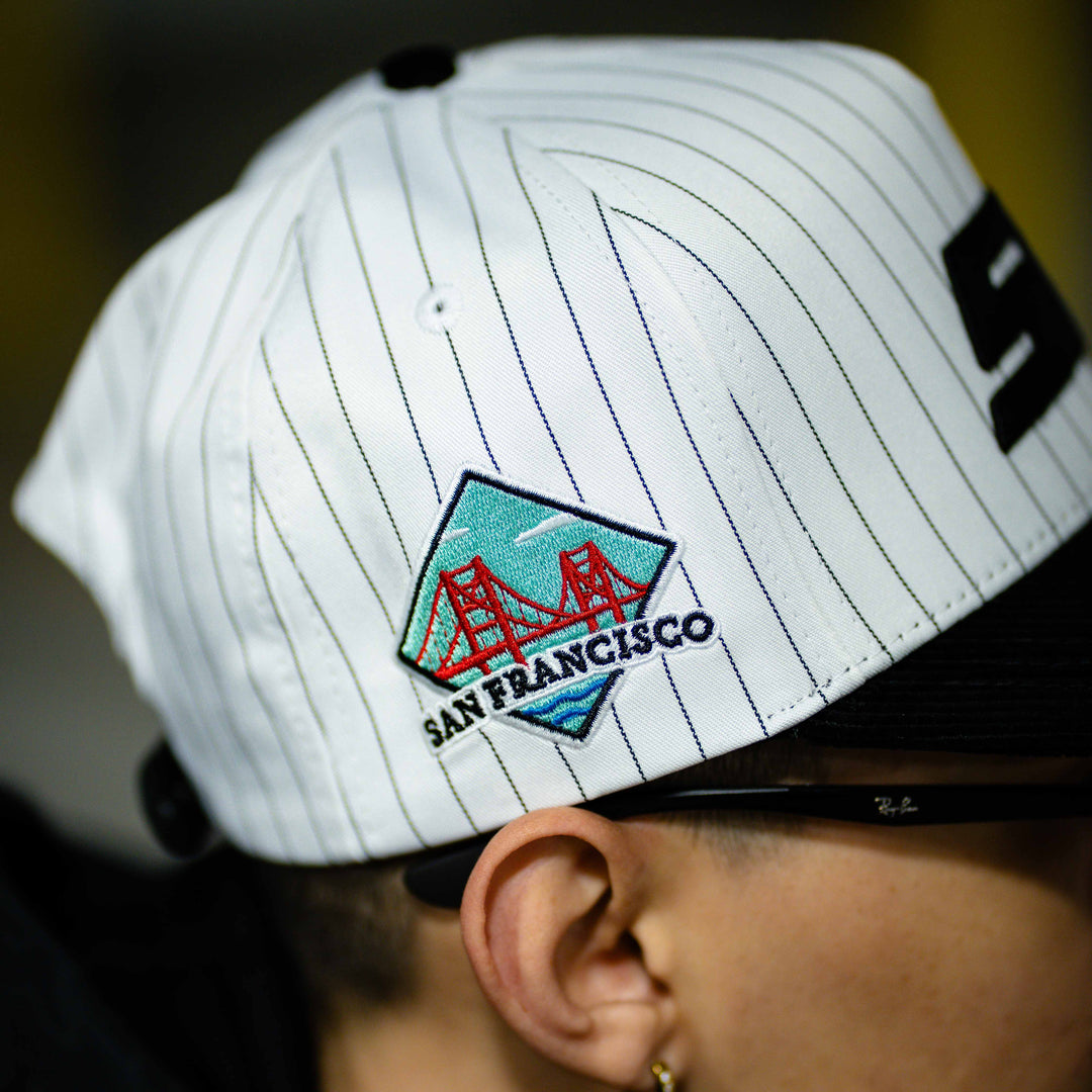 sf san francisco golden gate bridge pinstripe snapback hat