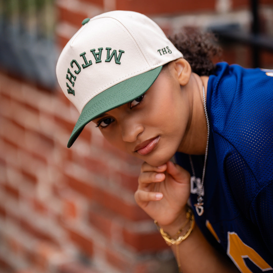matcha upside down snapback hat