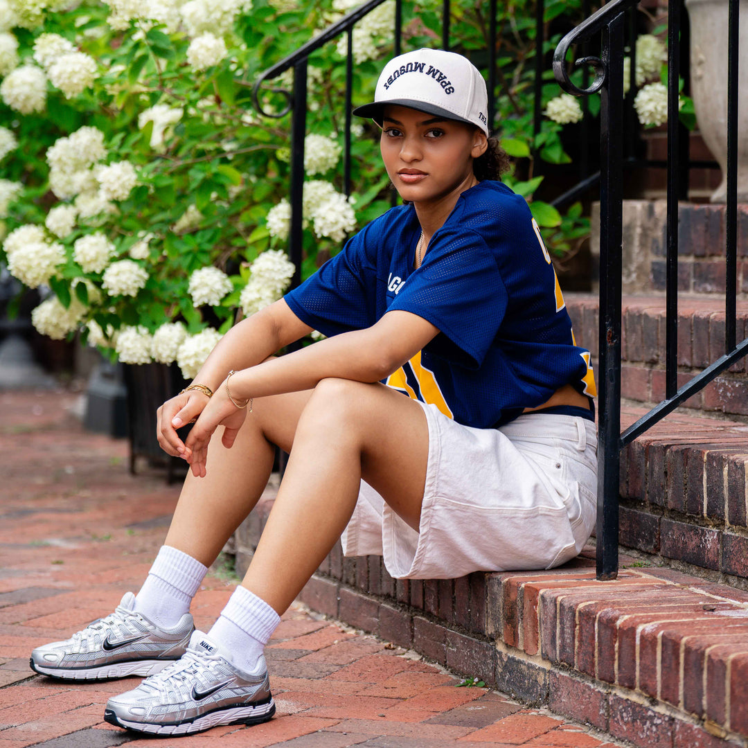 spam musubi upside down snapback hat