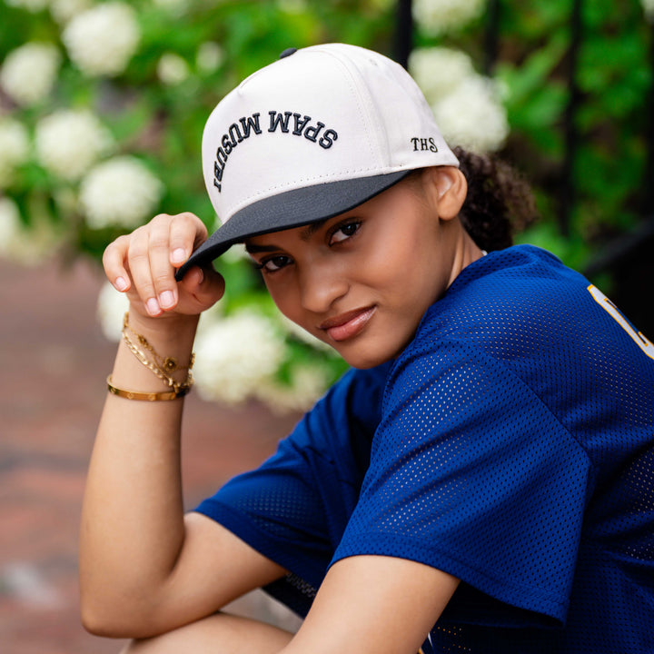 spam musubi upside down snapback hat