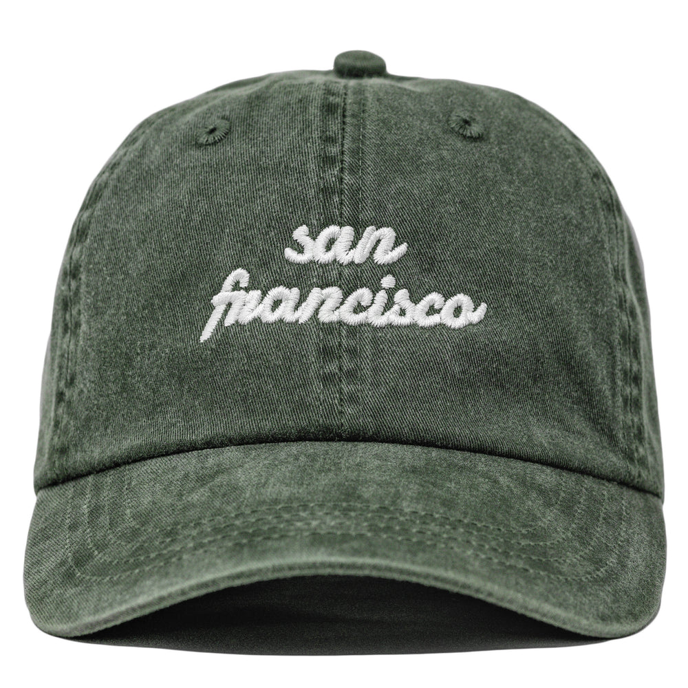Vintage Green cap with 'San Francisco' embroidery