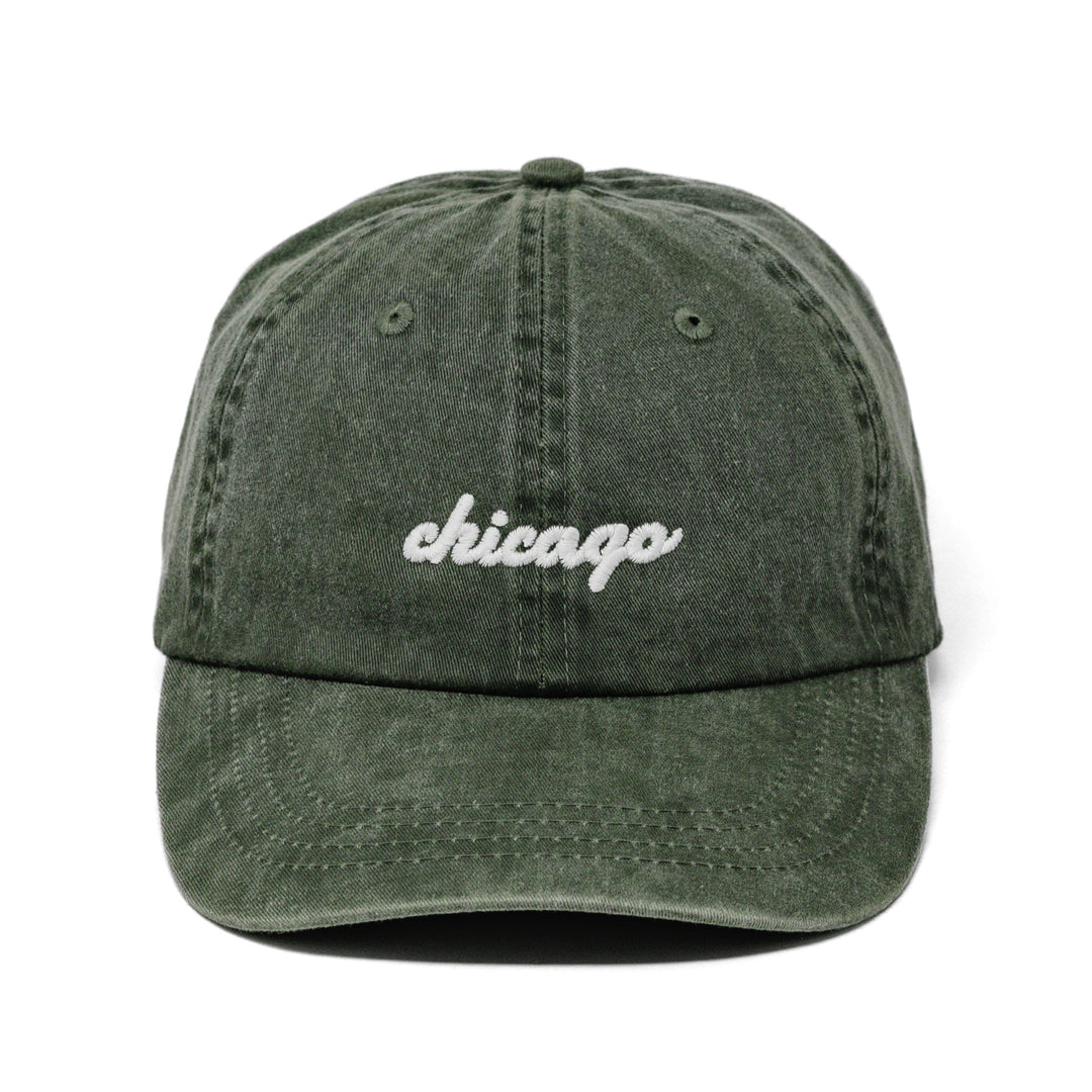chicago baseball cap in vintage olive