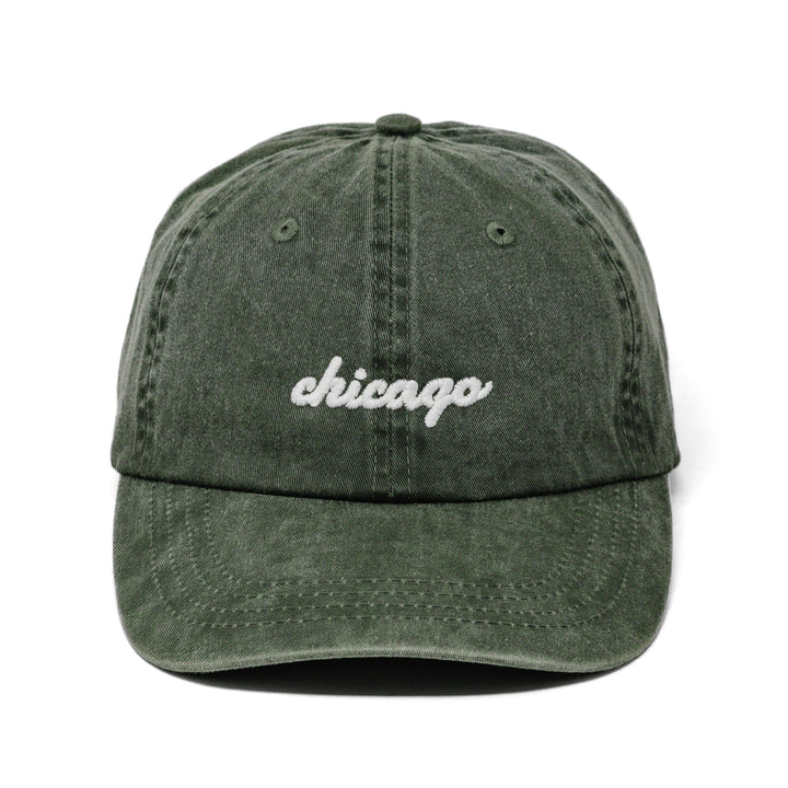 chicago baseball cap in vintage olive