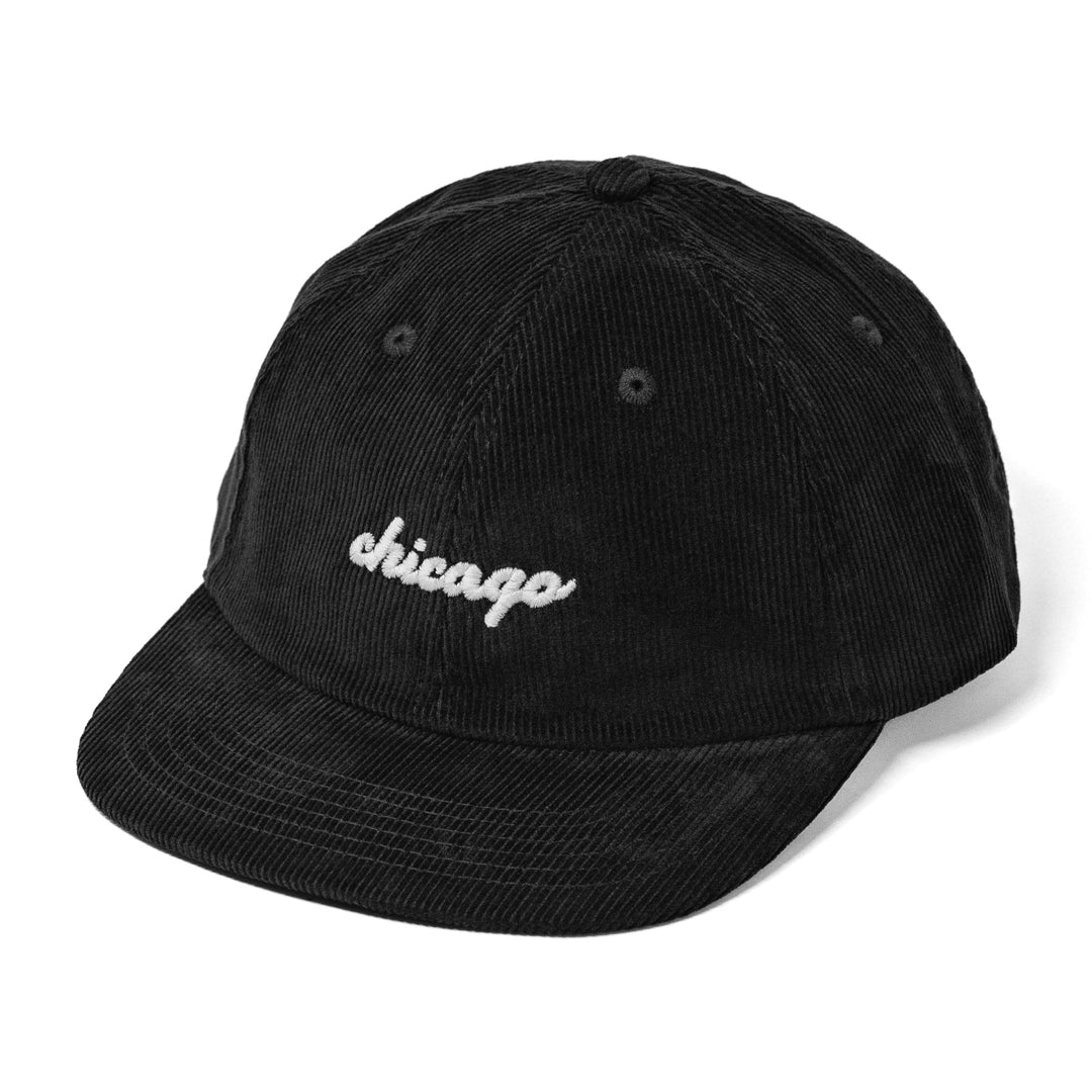 Chicago Corduroy Snapback Hat in black