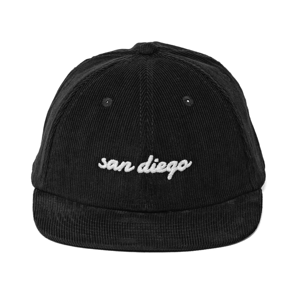 Black cap with 'San Diego' embroidery