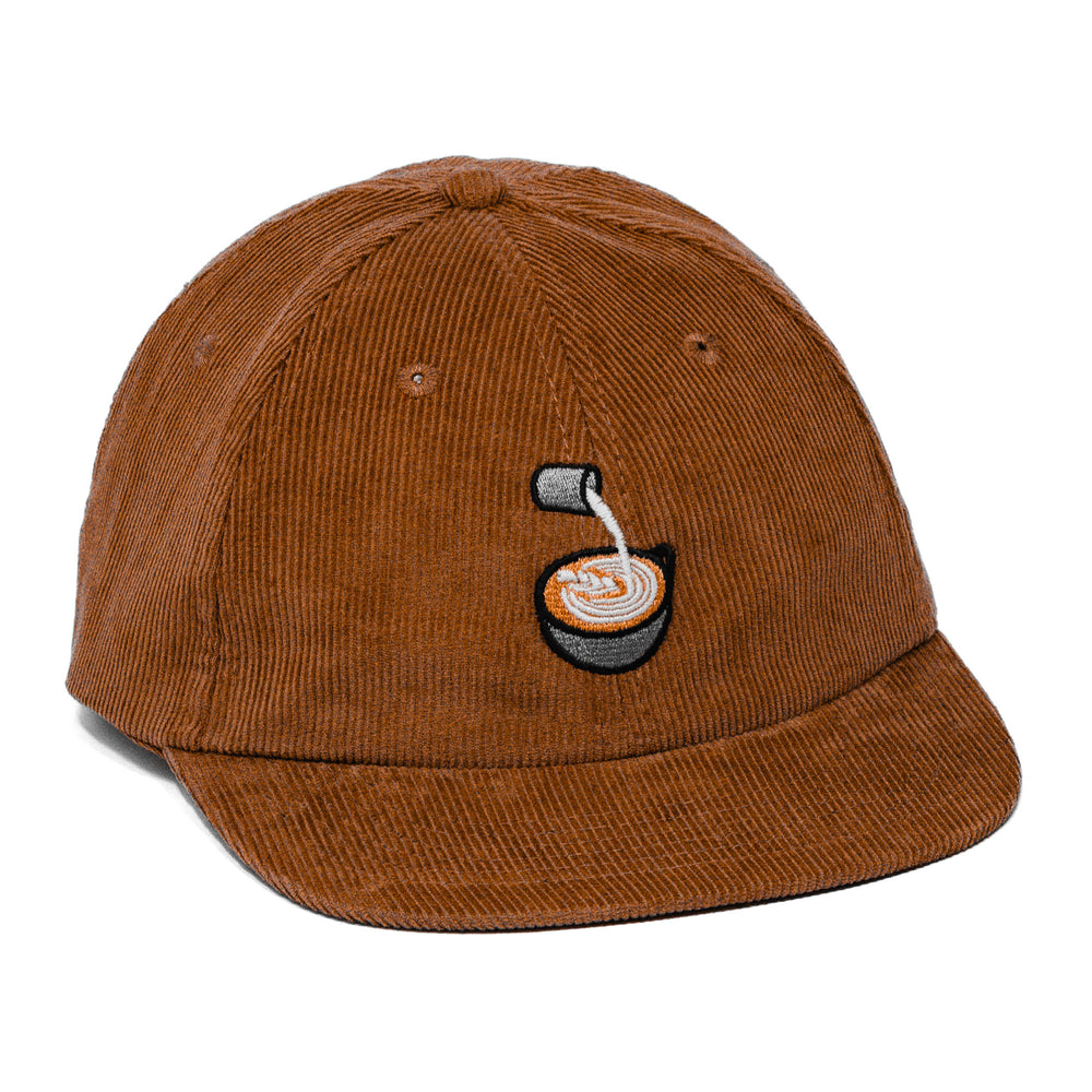 latte corduroy snapback hat
