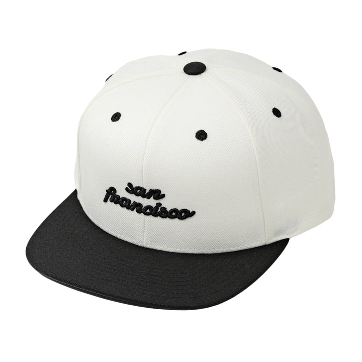 san francisco snapback hat 2-tone natural white and black