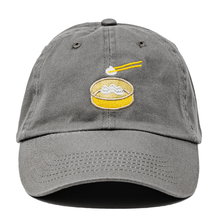 Dim Sum Embroidered Dad Hat Grey