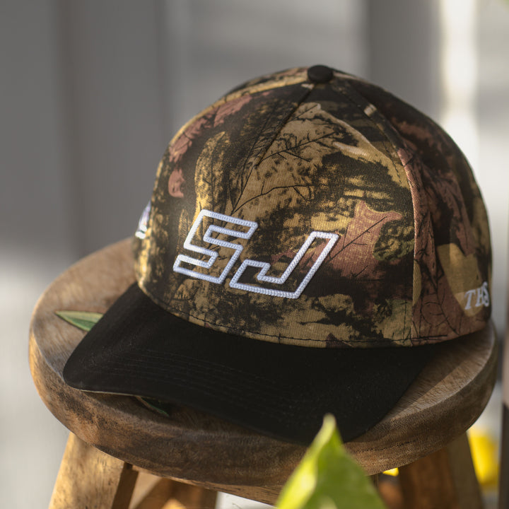 sj san jose tree camo snapback hat