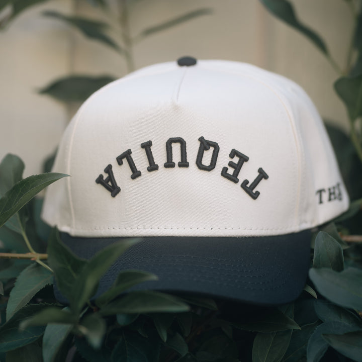 upside down tequila snapback hat