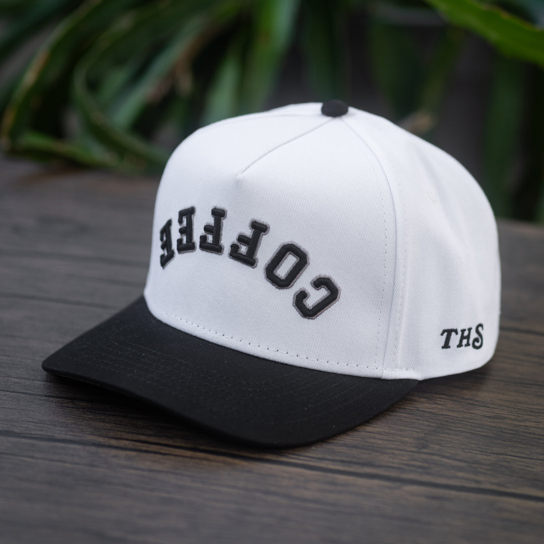 coffee upside down snapback hat from the hungry sloth