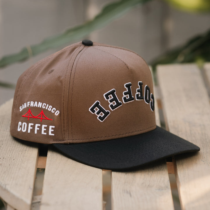 coffee upside down snapback hat san francisco coffee festival edition