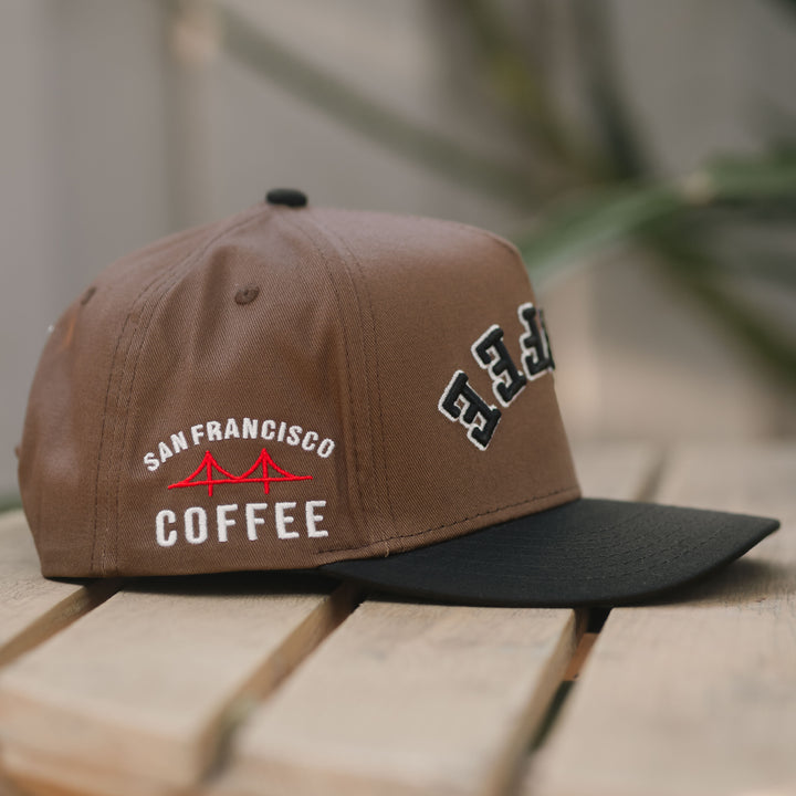 coffee upside down snapback hat san francisco coffee festival edition
