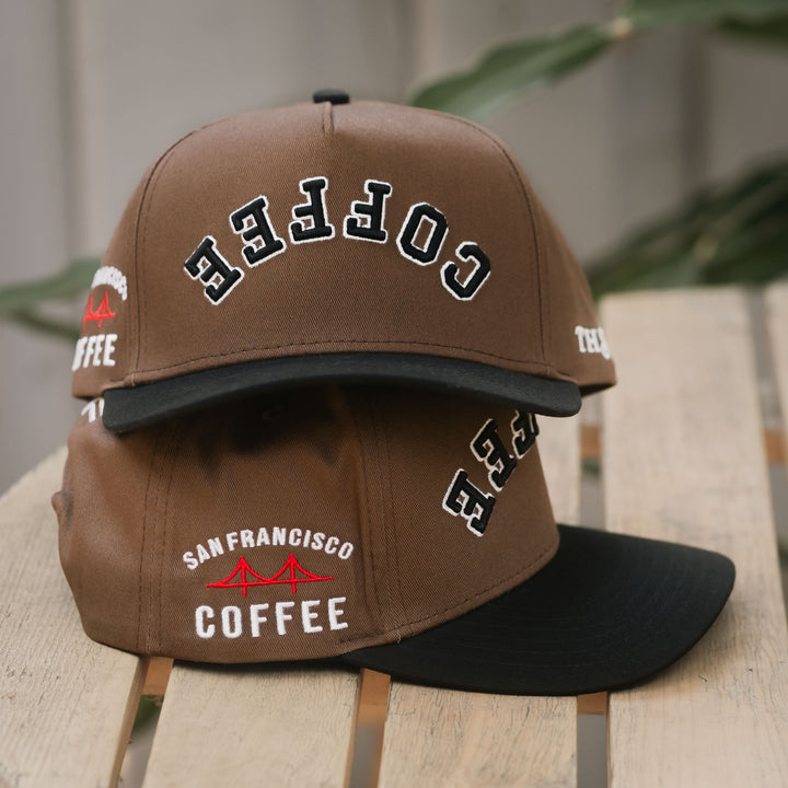 coffee upside down snapback hat san francisco coffee festival edition