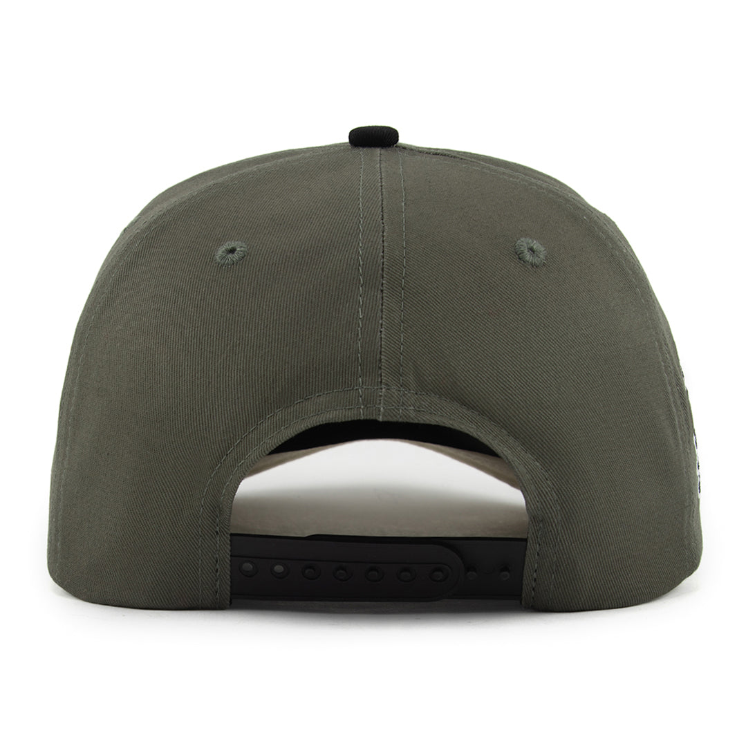 olive green snapback hat