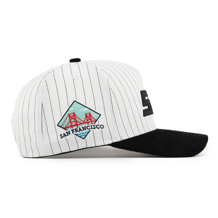 sf san francisco pinstripe golden gate bridge snapback hat
