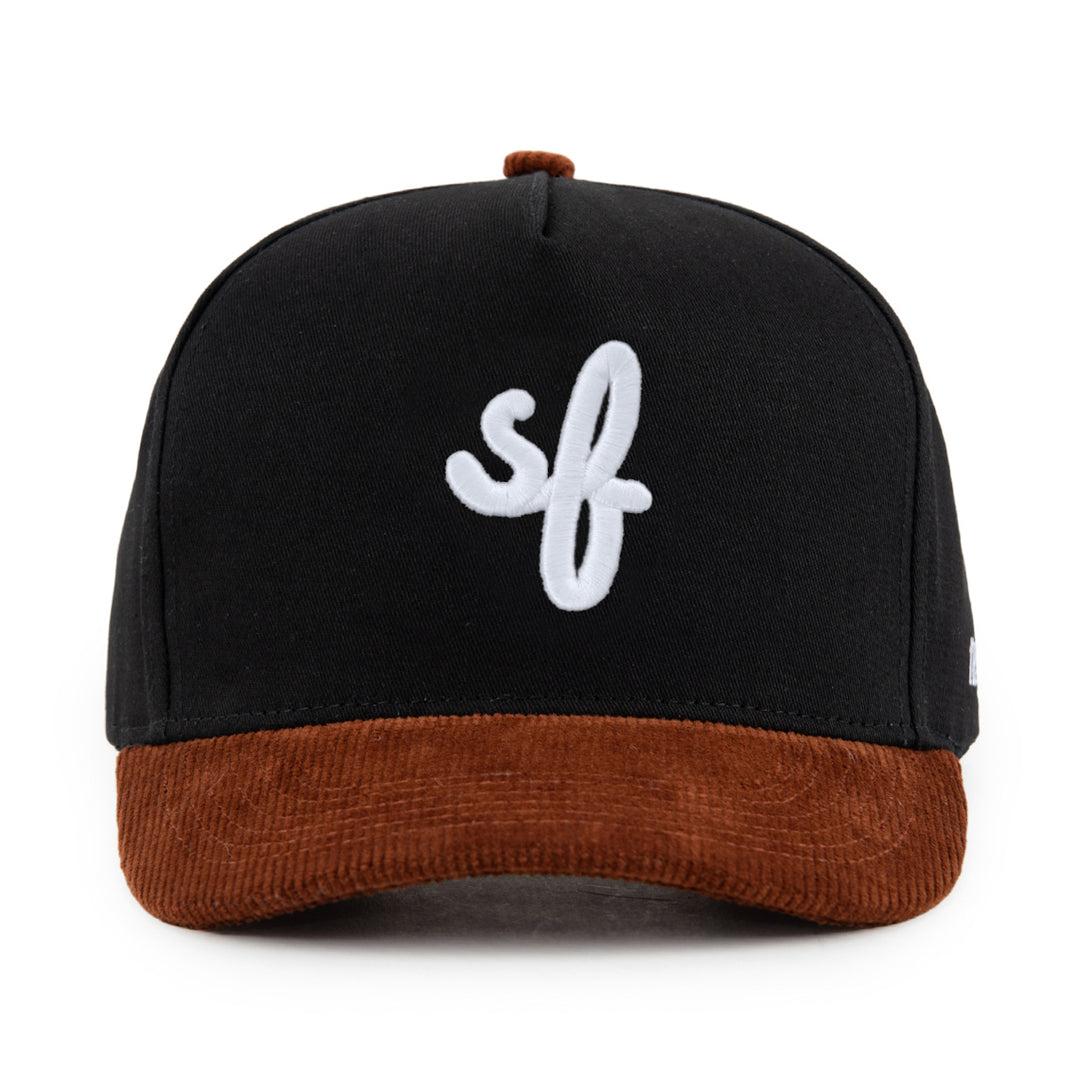 SF San Francisco cursive snapback hat