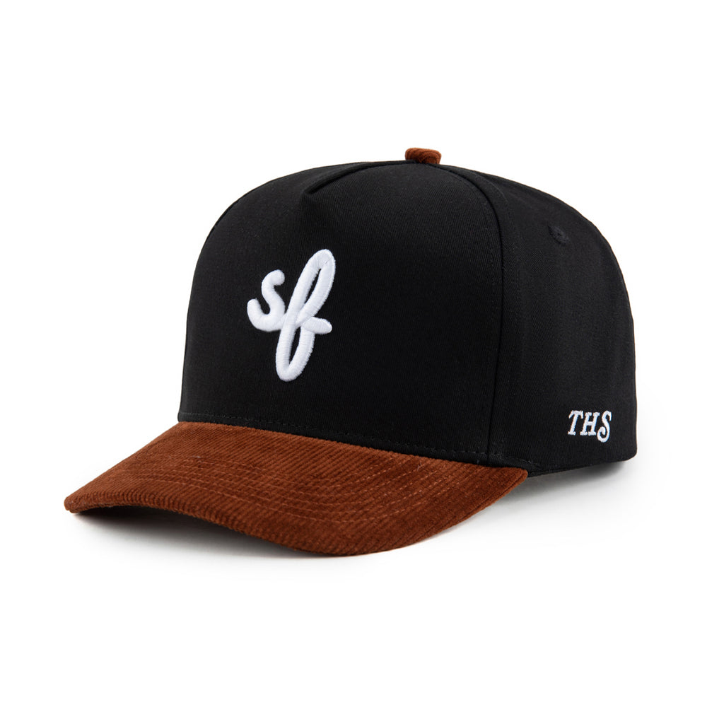 SF San Francisco California cursive snapback hat