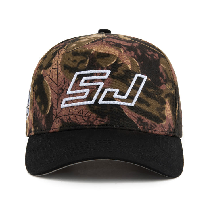 sj san jose snapback hat camo