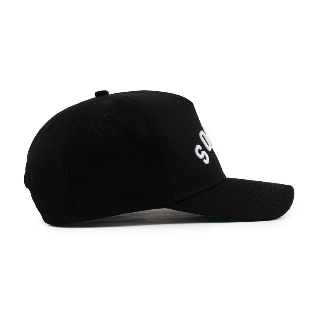tacos upside down snapback hat from a side view