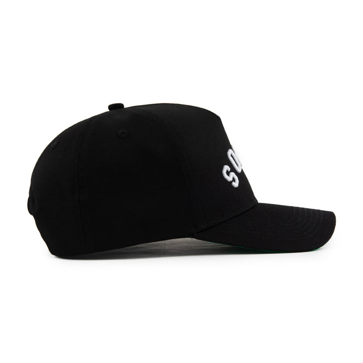 tacos upside down snapback hat from a side view