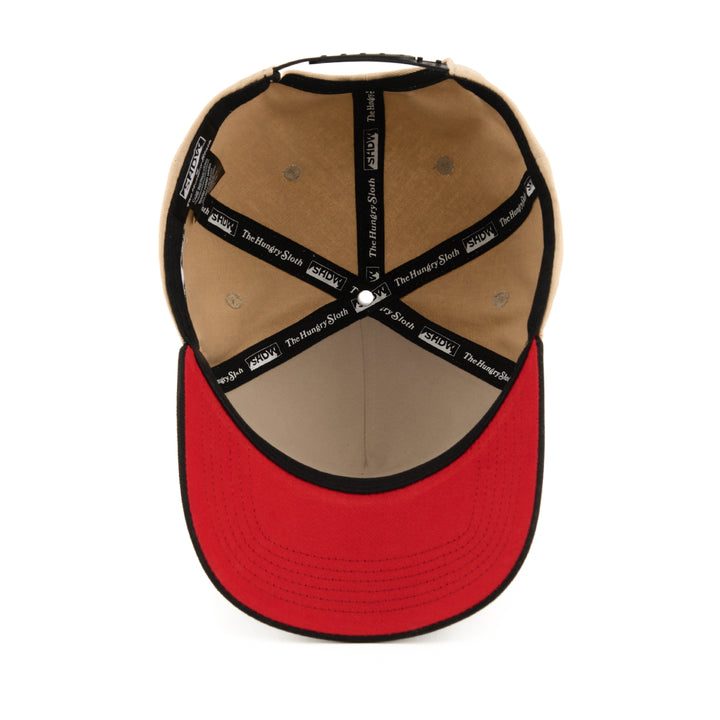 Khai Wu x The Hungry Sloth boba upside down snapback hat collaboration