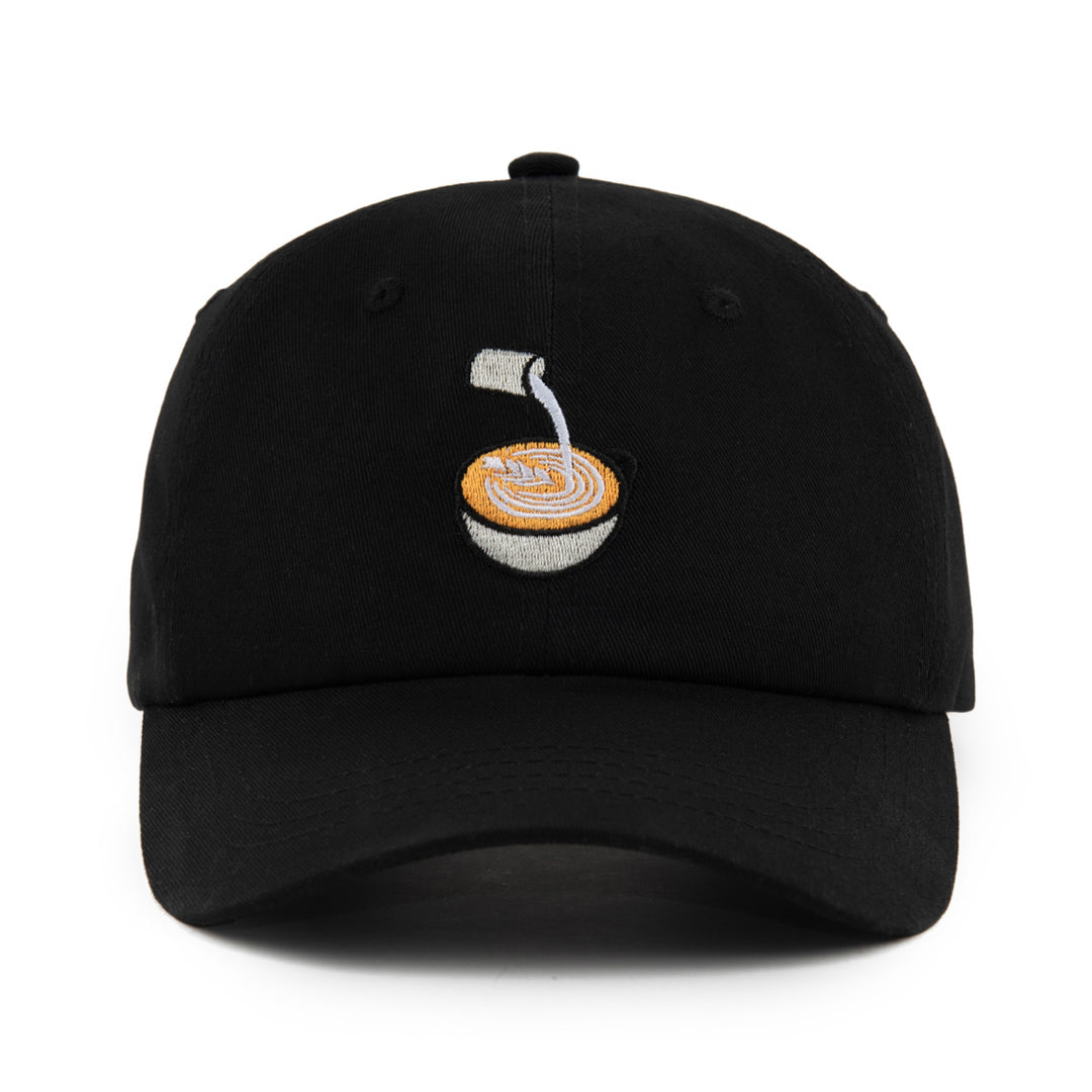 latte pour embroidered dad hat