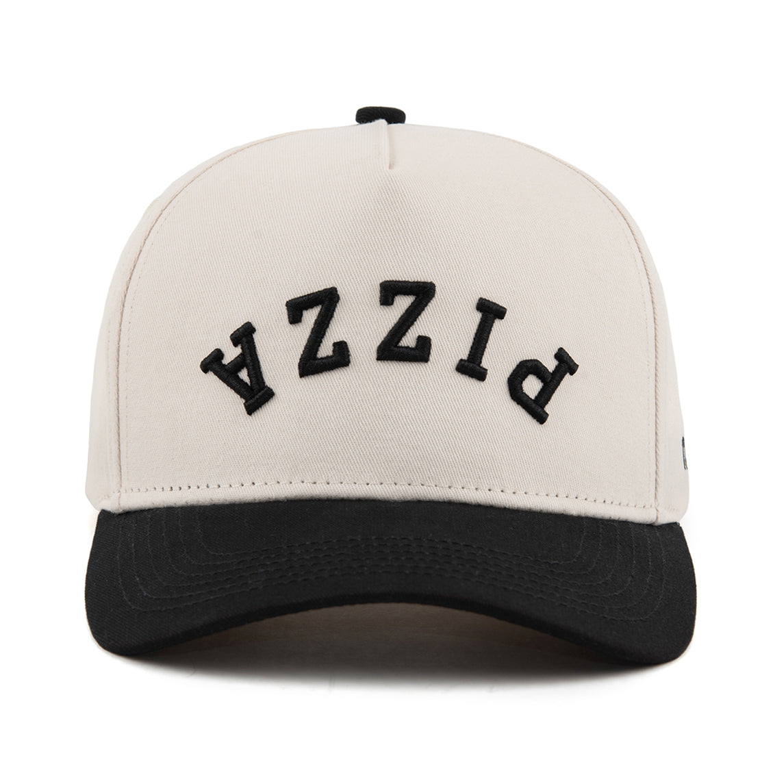 Pizza Upside Down A-Frame Snapback Hat (Off-White / Black) – The