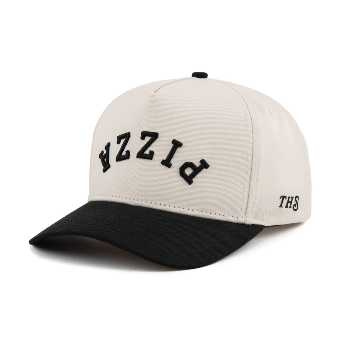 Pizza Upside Down A-Frame Snapback Hat (Off-White / Black) – The