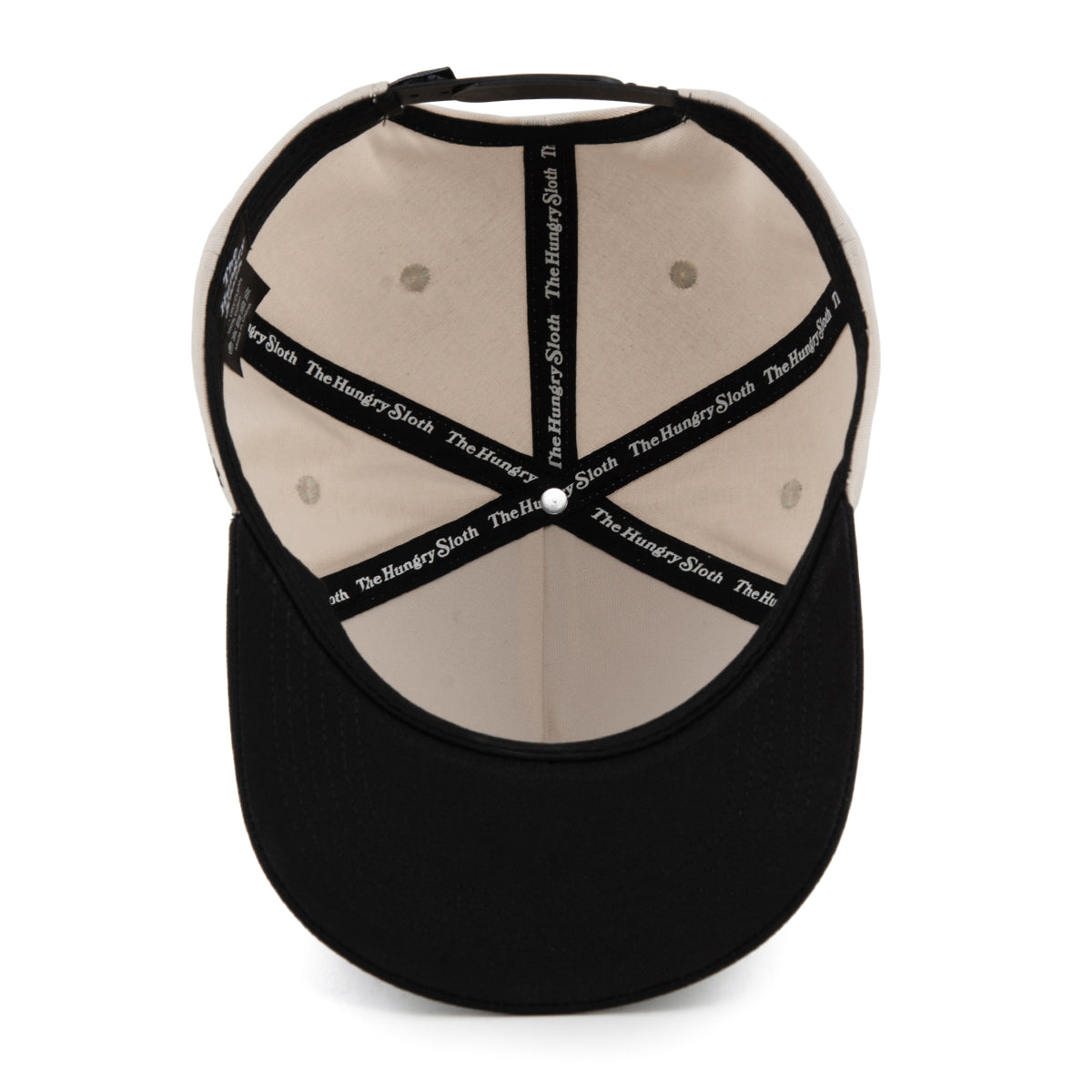 Horchata Upside Down A-Frame Snapback Hat (Off-White / Black