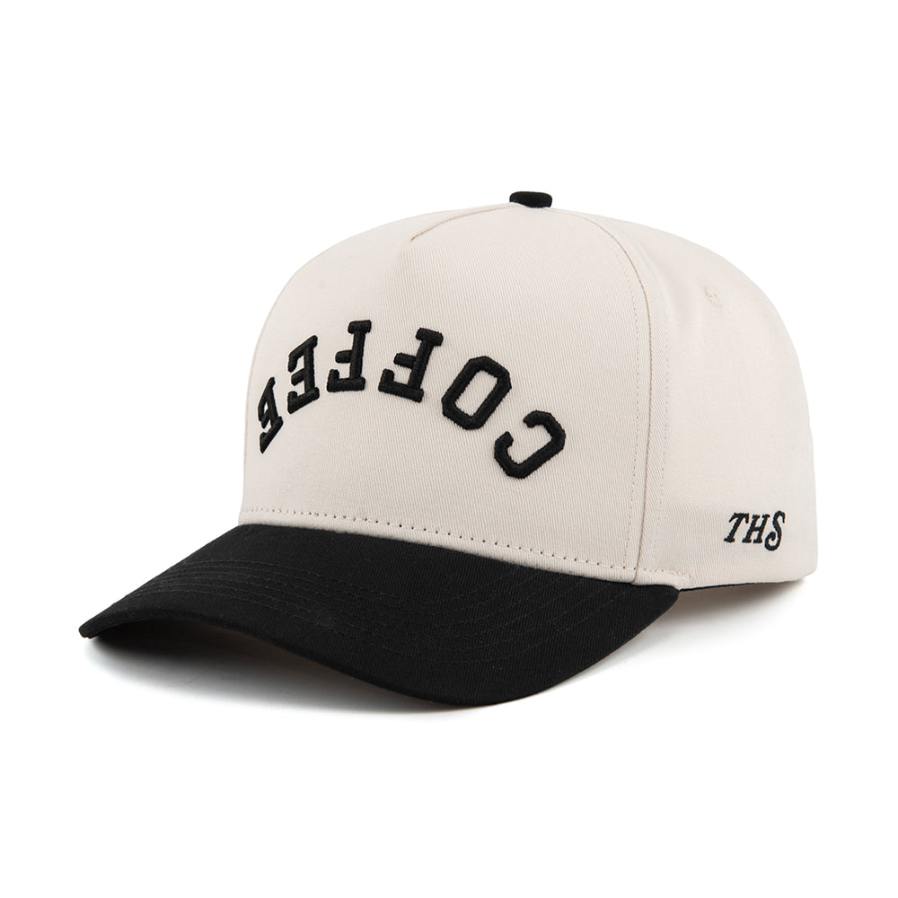 upside down coffee snapback hat